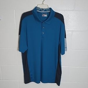 Teal BLack Grey Performance Golf Polo Shirt